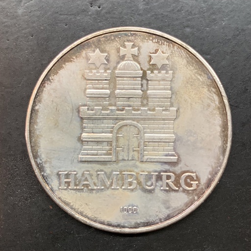 Silbermünze 'Hamburg Wappen'